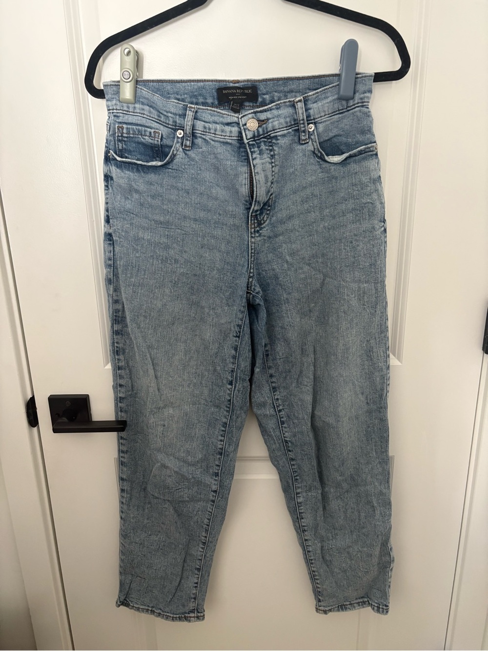 Banana Republic Light Blue High Rise Straight Leg Jeans